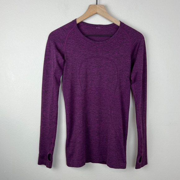 Lululemon Run Swiftly Tech Long Sleeve Purple Heather - Picture 2 of 6
